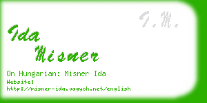 ida misner business card